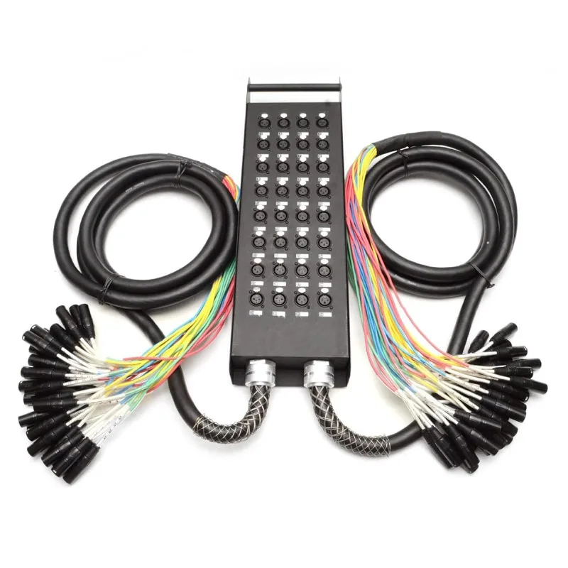 

Новый 32-канальный разветвитель XLR Snake Cable с коробкой — две плавки 15 футов Fantails каждый — Pro Audio Stage, Studio,