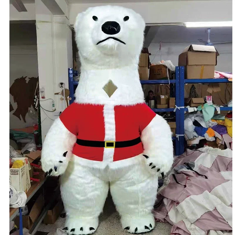 Giant Plush Inflatable Koala Mascot Costume Polar Bear Panda in Christmas Dress Halloween Adults Animal Fursuit No Battery