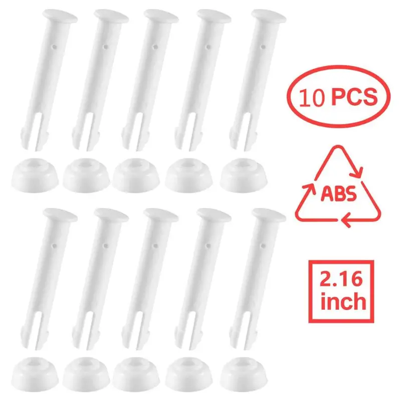 10 Pieces Plastic Swimming Pool Joint Pins & for Extra Rubber Seals Pool Replacement Parts No Wobble Easy to Use White