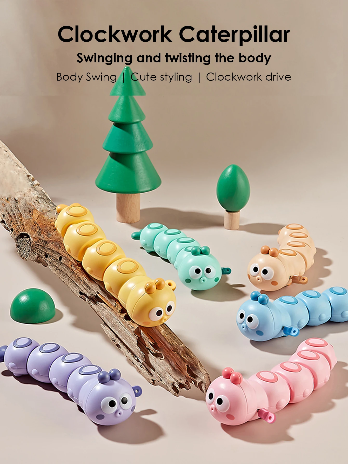 1 Pieza de Juguete de Oruga Encadenada, Divertido y Adorable, Juguete para Gatear para Niños, Regalo Infantil, Juguetes de Educación Temprana