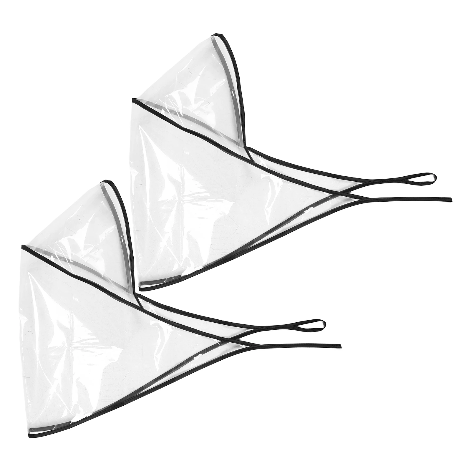 

2pcs Transparent Waterproof Rain Hat Lightweight Plastic Cover Bonnet for Travel Sun Hats Hair Protection PE Material