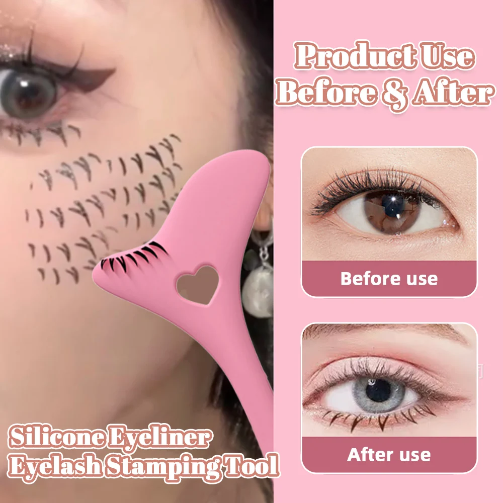 Silicone multifunzionale Face Eyeliner Stencil Wing Tips Eyeliner Aid Drawing rossetto indossando aiuto strumenti di trucco riutilizzabili