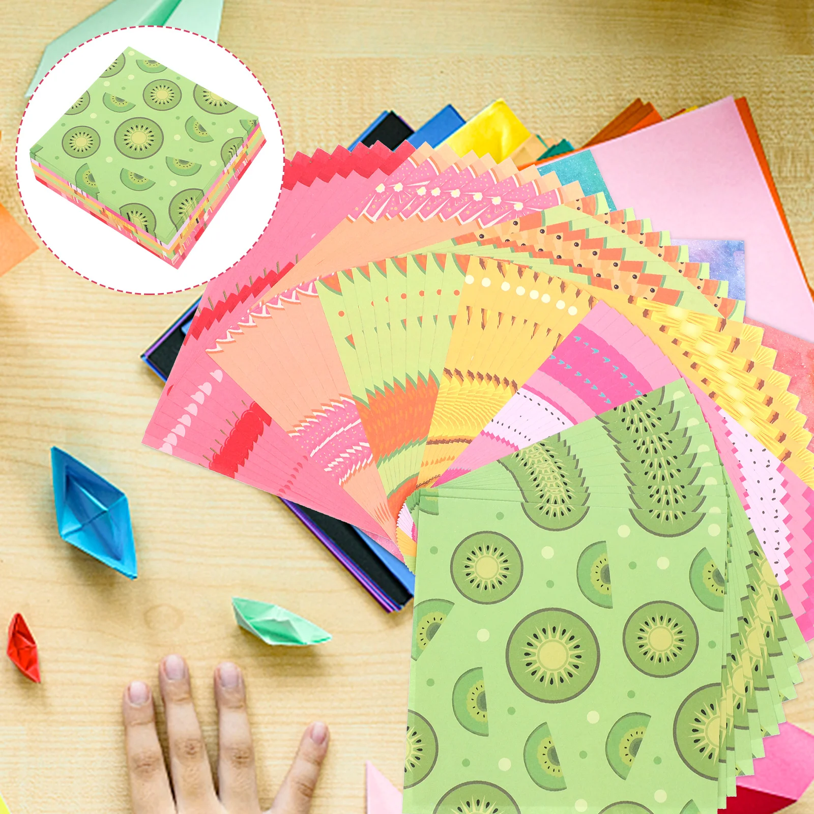 

200 Sheets Paper Double Sided Colored Kids Crafts Folding Square DIY H 15x15cm Project Scrapbooking