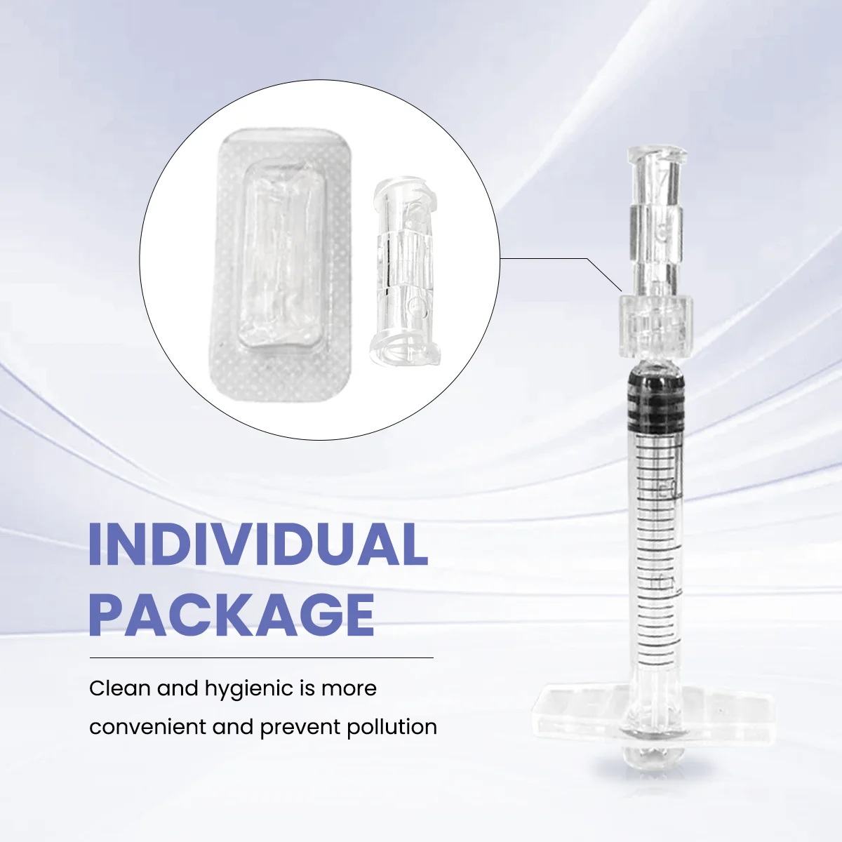 Luer Lock Thread Connector Pp Material Transparent  Durable Sterile Individually Wrap Syringe Dual channel connector