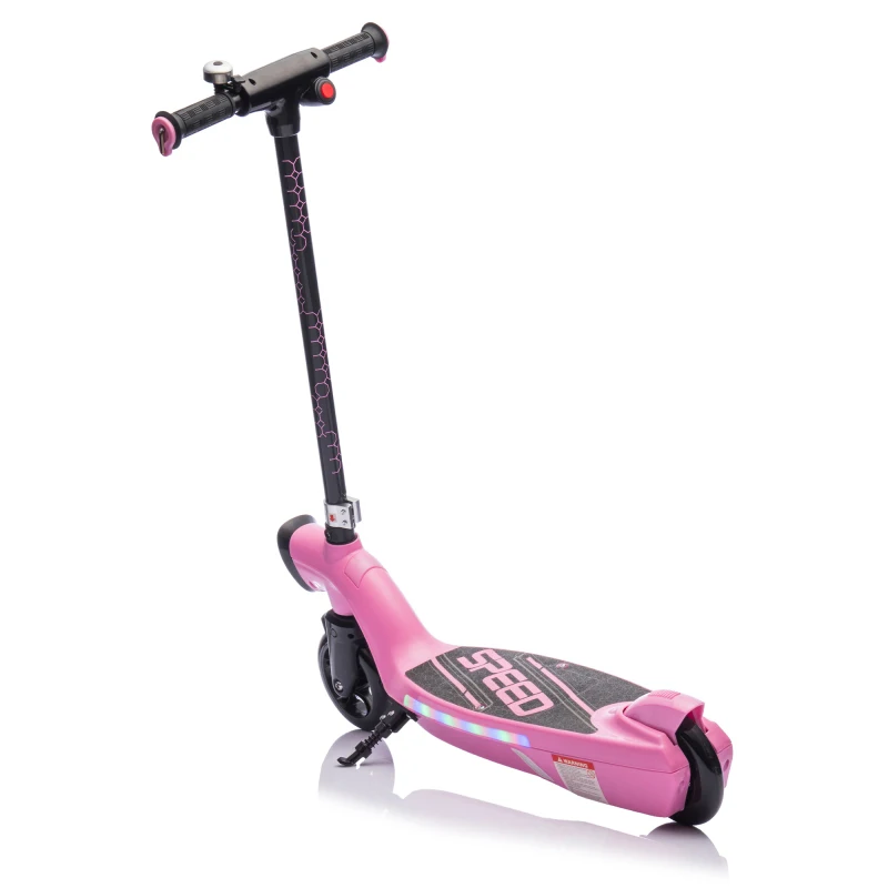 Kids Ride On Electric Scooter With Kickstand Scooter Bell Faster Speed And Longer Usage Time Rear Brake Wider Pedal Non-Slip