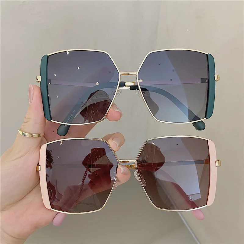 New Large Frame Square Sunglasses Women's Brand Designer Fashion Sun Glasses Women Outdoor Driving Eyewear UV400 Oculos De Sol