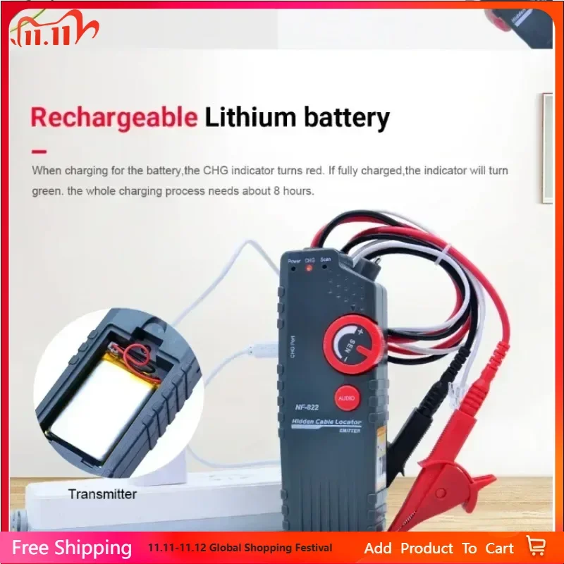 NOYAFA NF-822 Настенный детектор точки останова, многофункциональный детектор сильного тока, 220 В, детектор скрытой линии