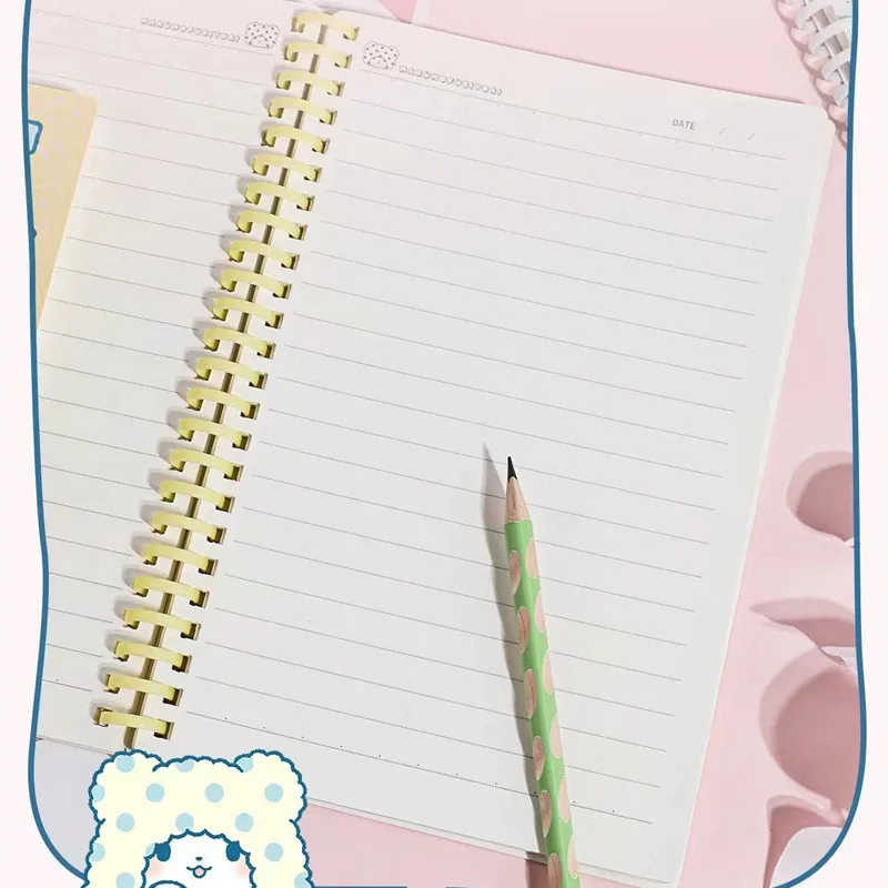 New Sanrio Blanket Bear Marumofubiyori Hangyodon Cartoon Coil Book A5 Cute Note Books Writing Pads For Students Office Supplies