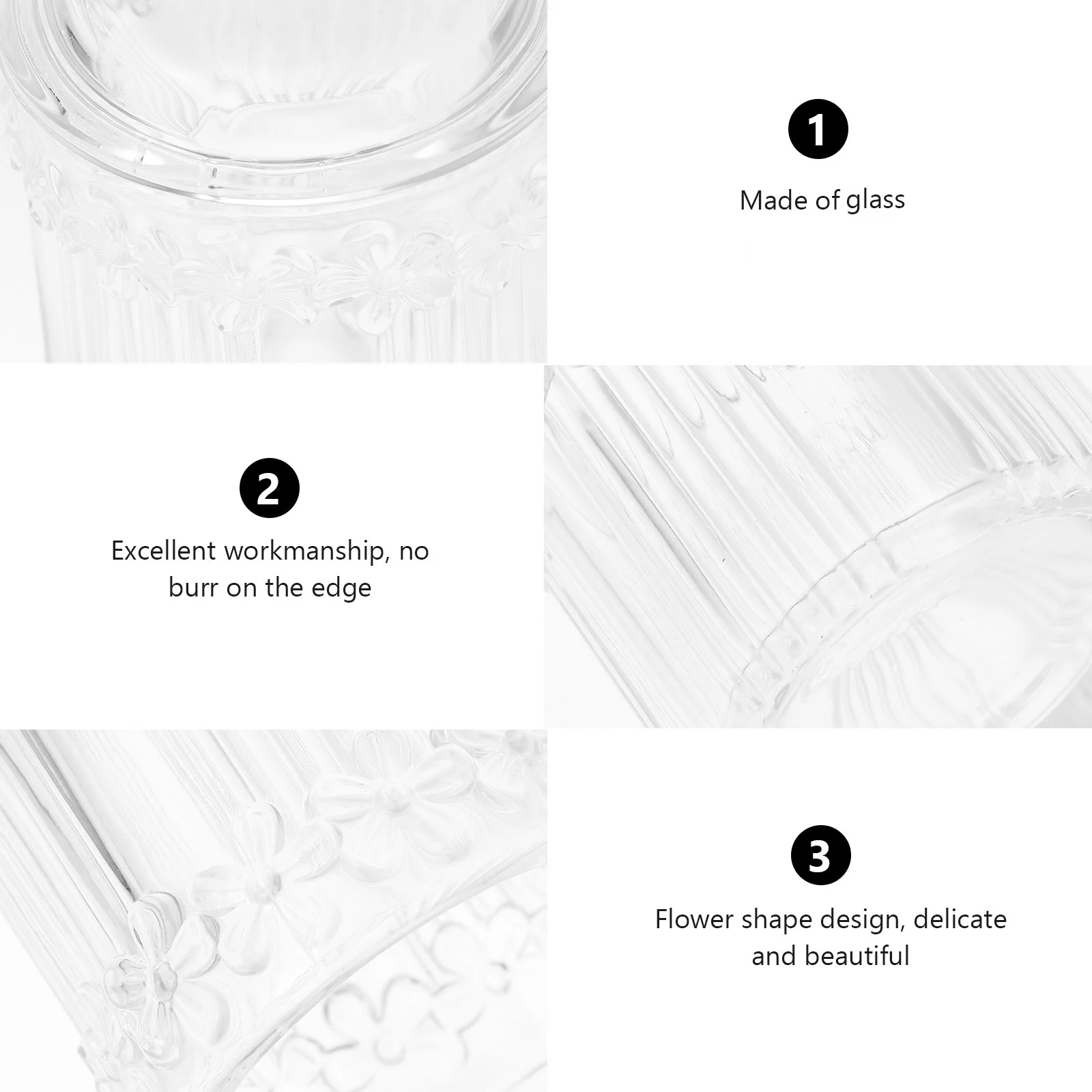 

1Pcs Flower Storage Box Retro Glass Storage Case Jewelry Organizer Waterproof Decorative Bottle for Jewelry Display