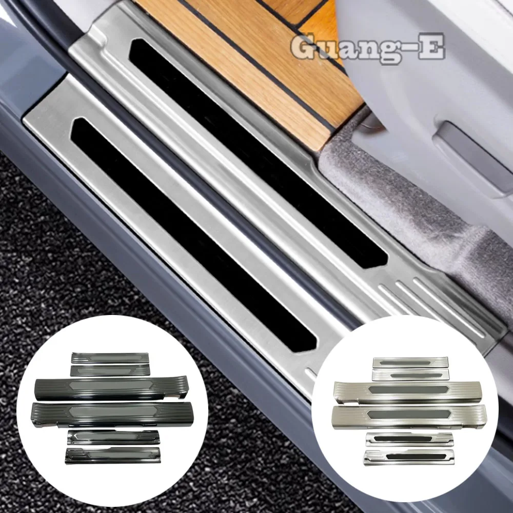 

Door Sill Protector Scuff Plate Cover Threshold Strip Sticker Auto Interior Accessories for Hyundai Custo 2021 2022 2023 2024