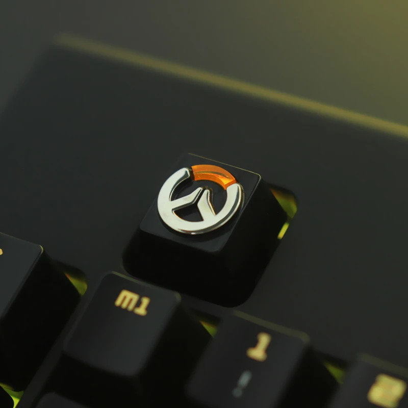 Game Overwatch Metal Keycaps Cute D.Va Genji Aluminium Alloy Key Cap For MX Switch Mechanical Keyboard OEM Profile R4 Height