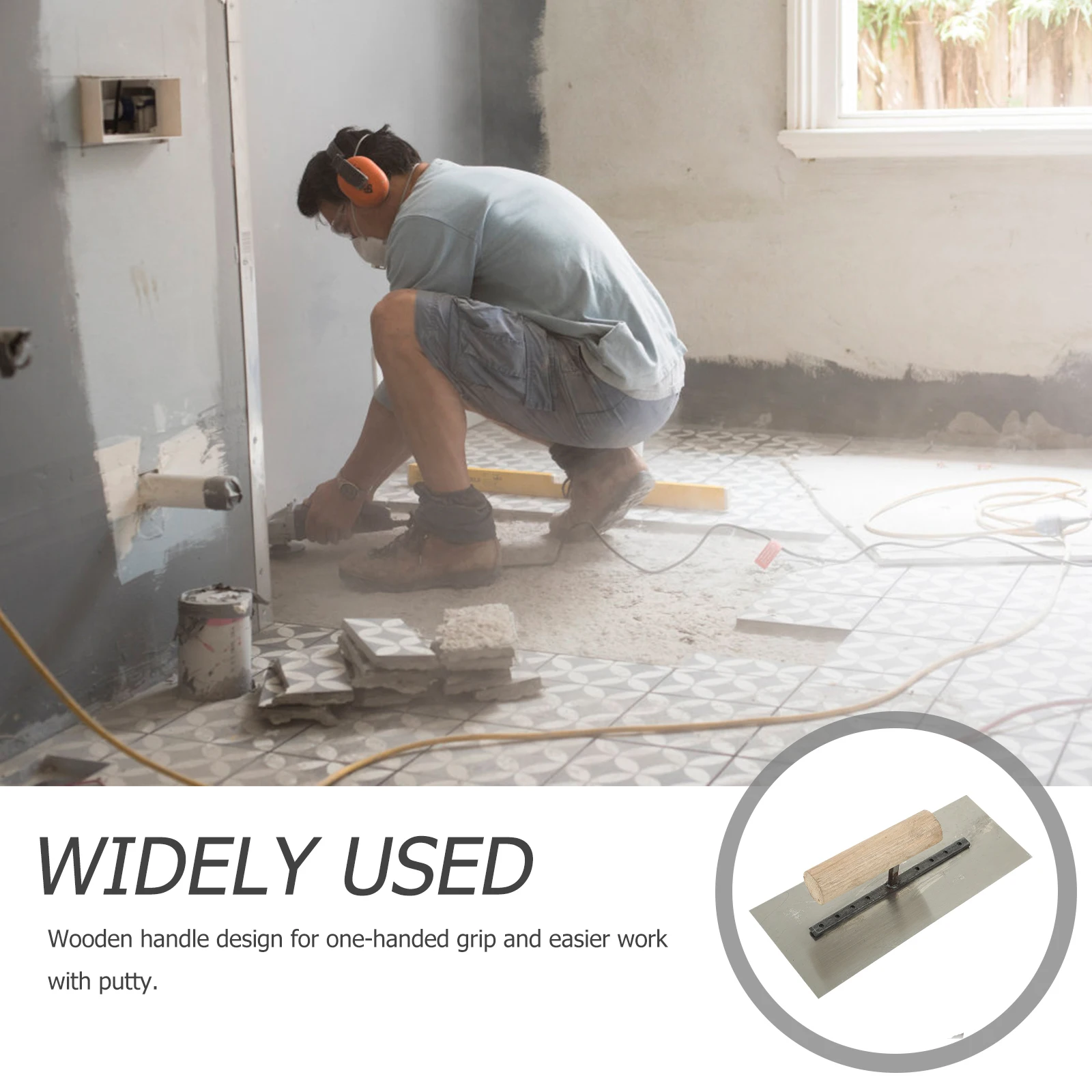 Durable Mason Trowel Steel Blade Wooden Handle Plastering Tool Building Decoration Scraper For Bricklayer Smooth Finish Not Rust