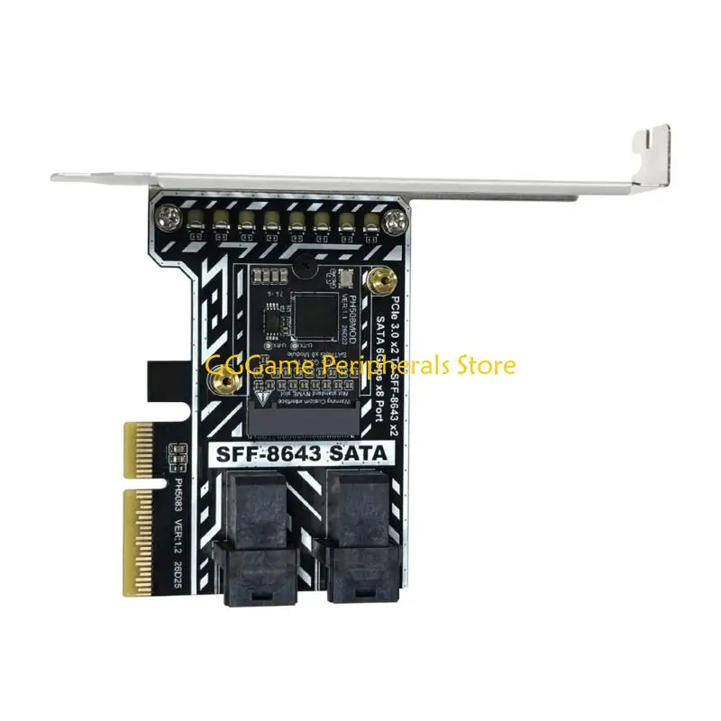 U55B Builder SATAs Expansion Card with Double SFF-8643 Port and PCIe3.0 Interfaces for Internal Desktop Storage
