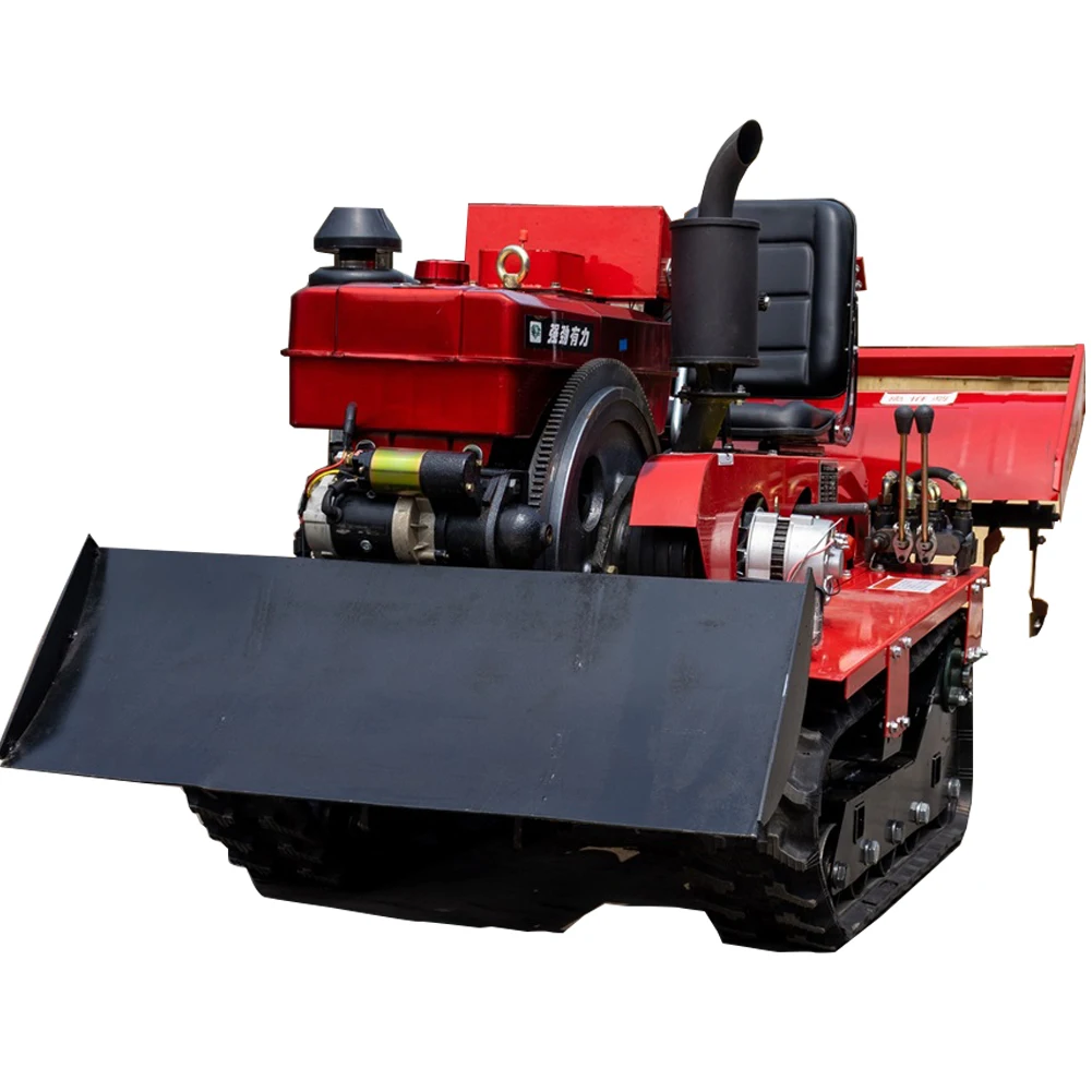 Garden Crawler Rotary Tiller Mini rotary Tiller with Various Implement for Agricultural Farm tools