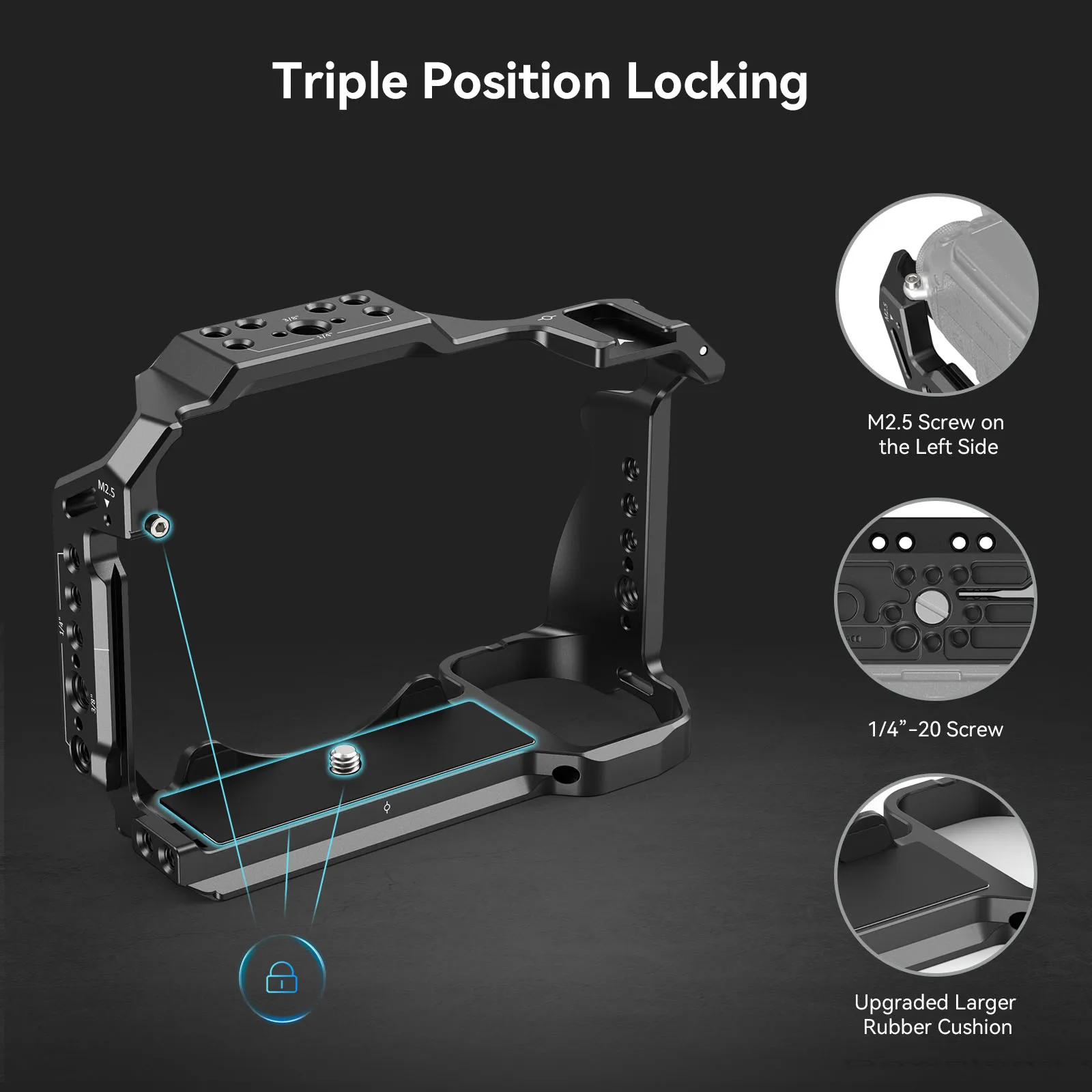 SmallRig Full Camera Cage for Nikon Z5/Z6/Z7/Z6II/Z7II Camera Cage Rig With Cold Shoe & NATO Rai small rig 2926B