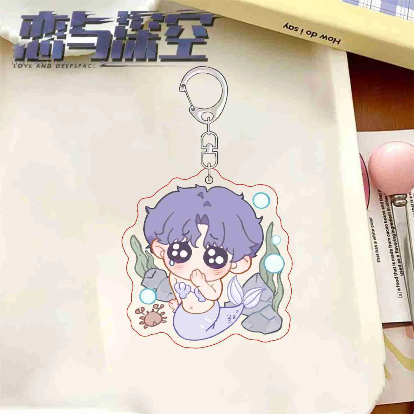 Anime Love and deepspace Rafayel Xavier Zayne Cosplay send to friend Gift Decoration backpack pendant acrylic keychain cartoon