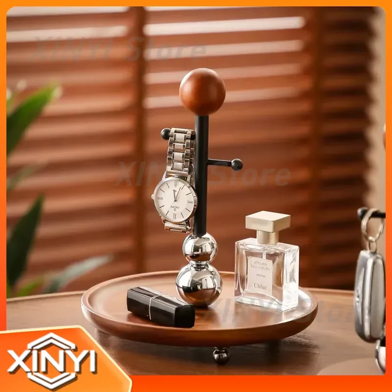 Medieval Style Key Storage Hanger Tray for Desktop Organizer Jewelry Holder Aromatherapy Perfume Diffuser Light Luxury