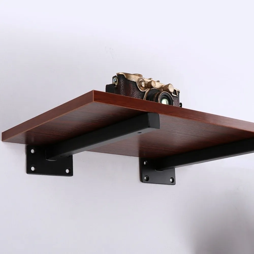 L Shape Floating Shelf Bracket Heavy Duty Wall Mounted Hanging Wall Bracket Stainless Steel with Screws DIY Shelf Board
