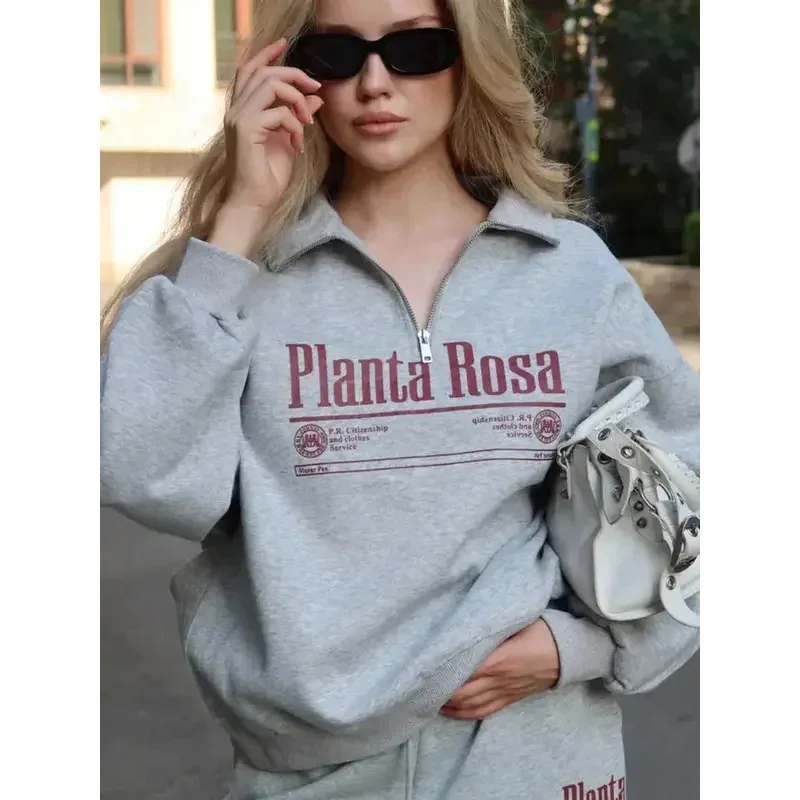 女性ファッションワインレッドセータージップターンダウンカラースウェットシャツレトロプレッピースタイルオーバーサイズ秋大きいサイズレジャー女性トップ