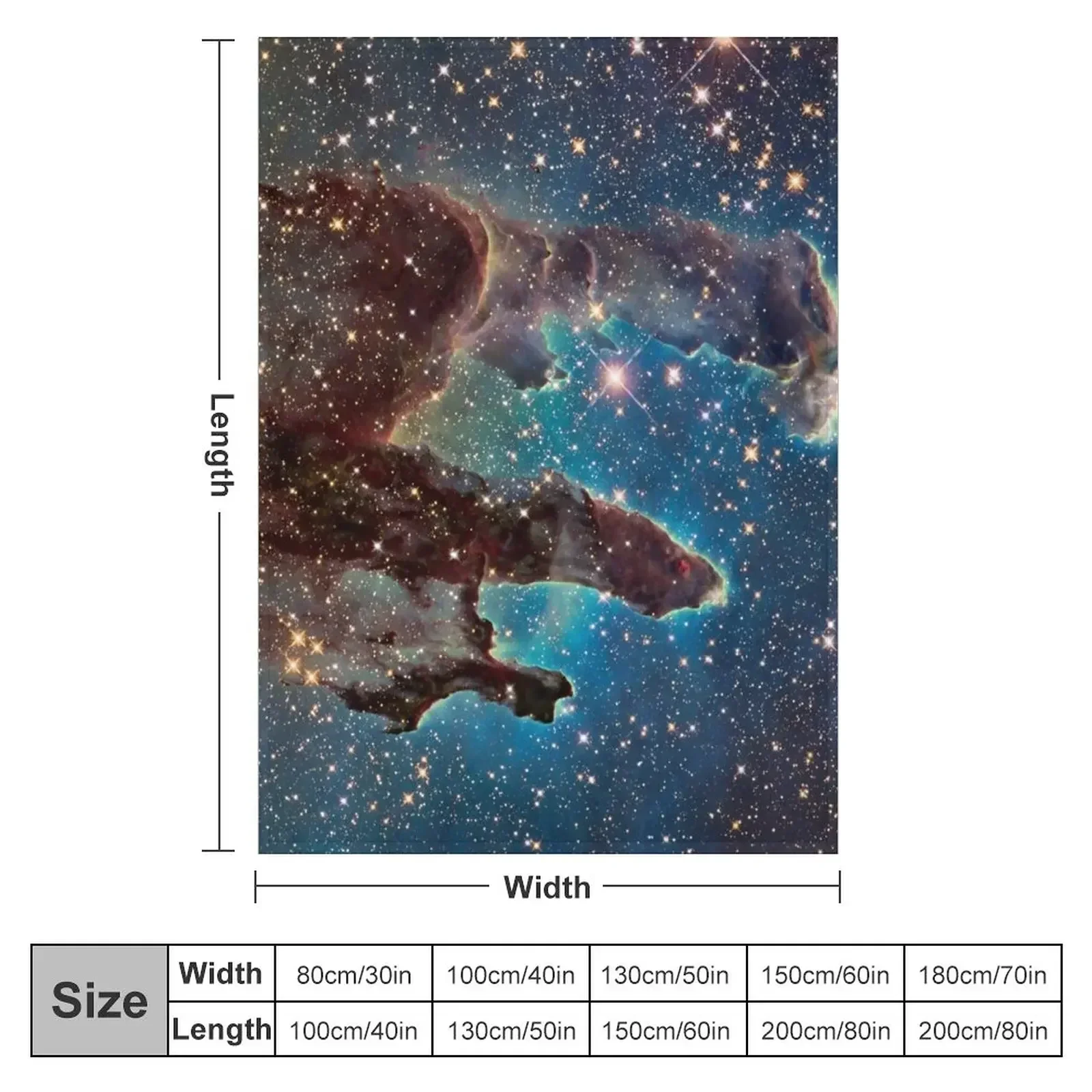 Pillars of creation - Eagle Nebula Throw Blanket cosplay anime Camping warm winter Blankets