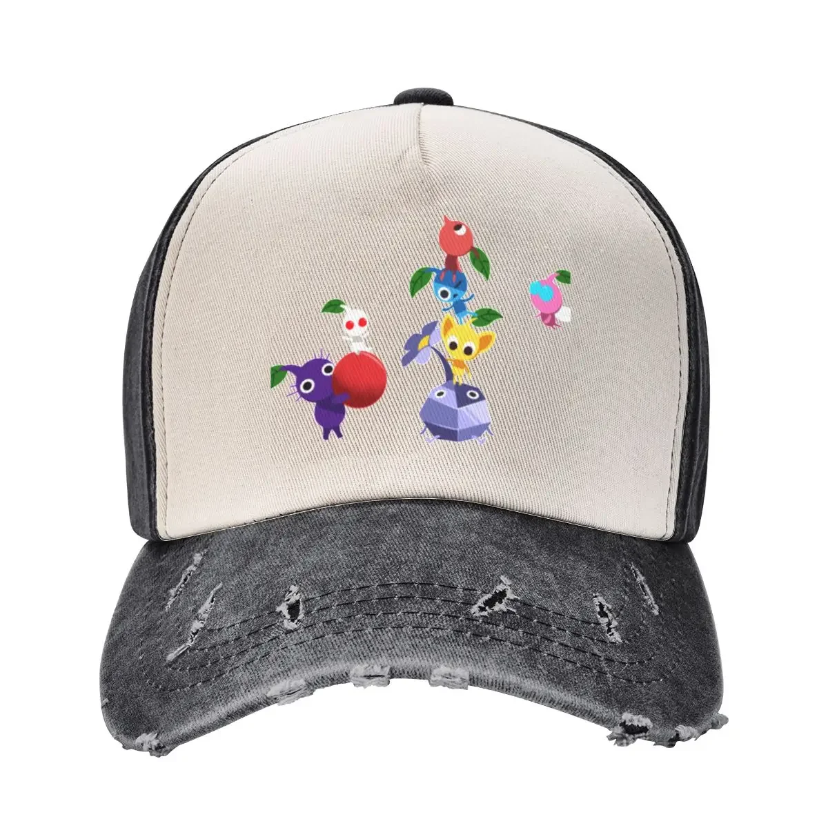 PIKMIN - Collage of CharactersCap Baseball Cap Designer Hat Hat Beach Snap Back Hat Hats For Men Women's