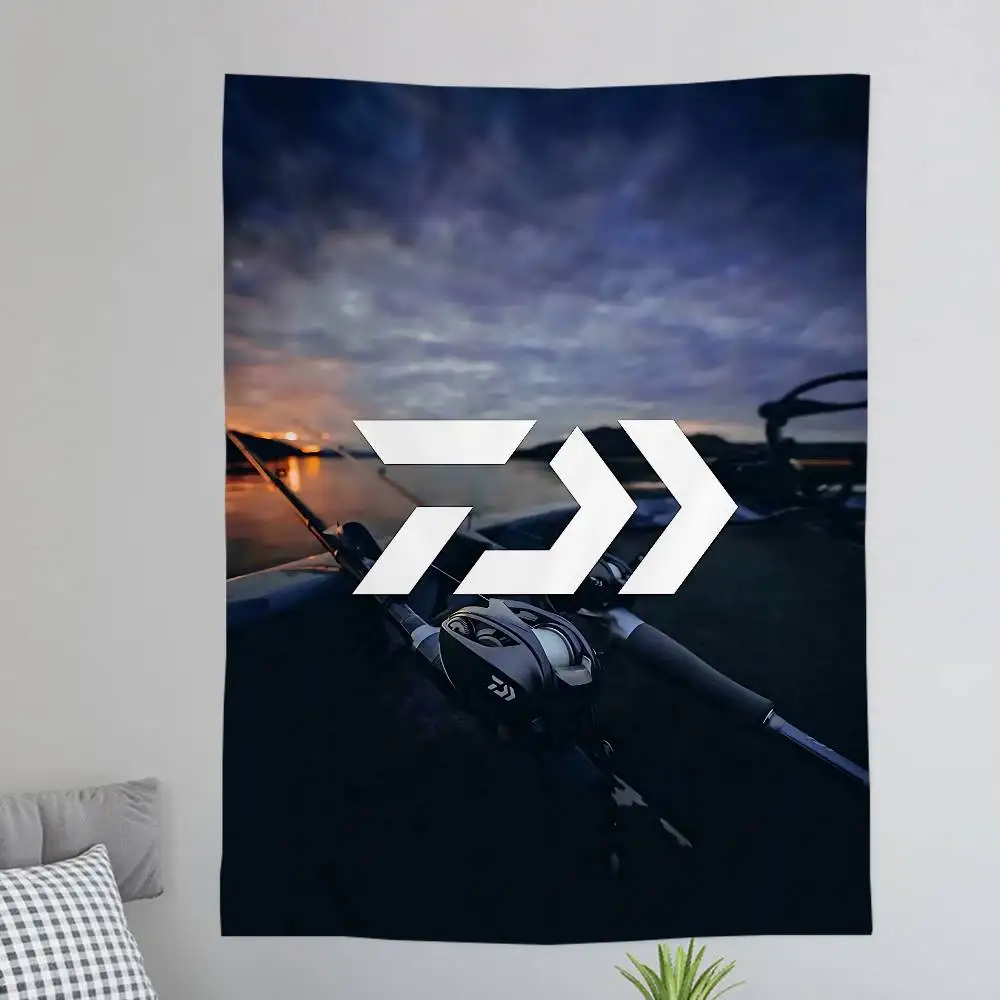 Fishing Tackle Brand D-Daiwa Chart Tapestry Art Science Fiction Room Home Decor Cheap Hippie Wall Hanging