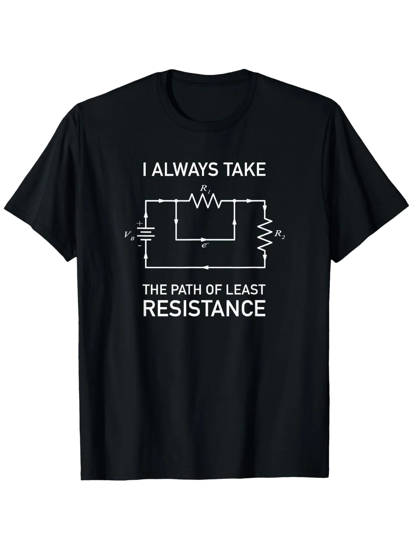 Funny Electrical Engineer Tee Circuit Diagram Graphic with Resistance Pun Black Shirt for Electronics Engineers Technicians
