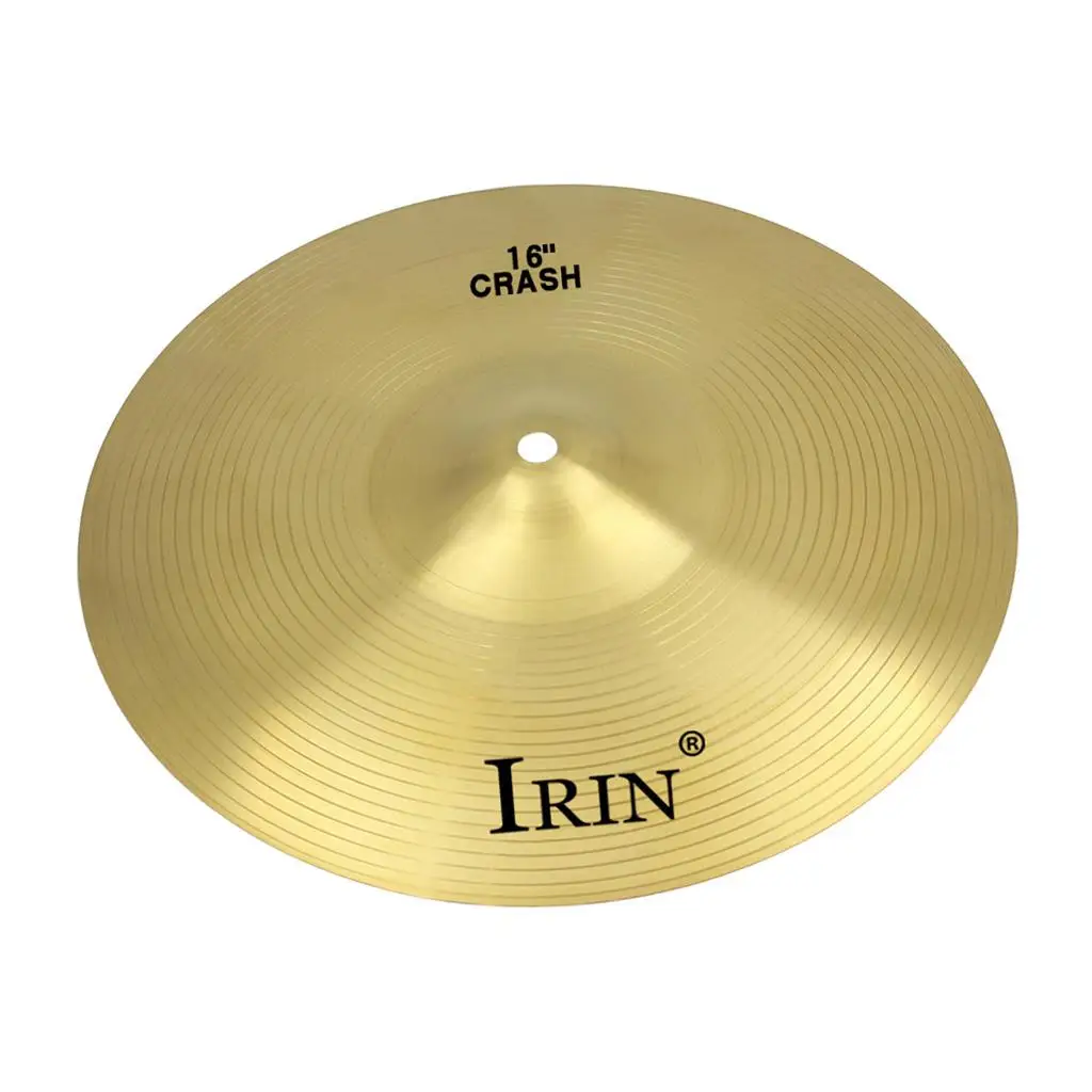 IRIN Professional 16 inch Brass Alloy Crash Ride Hi-Hat Cymbal for Drum Percussion Players Beginners