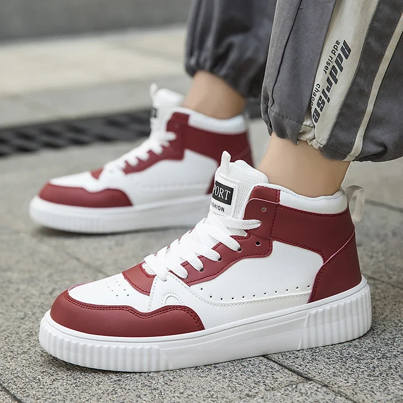 

Women Casual Shoes Lace Up Outdoor Female White Flat White Sneakers Walking Thick Sole Board Shoes PU Leather Luxury Fashion