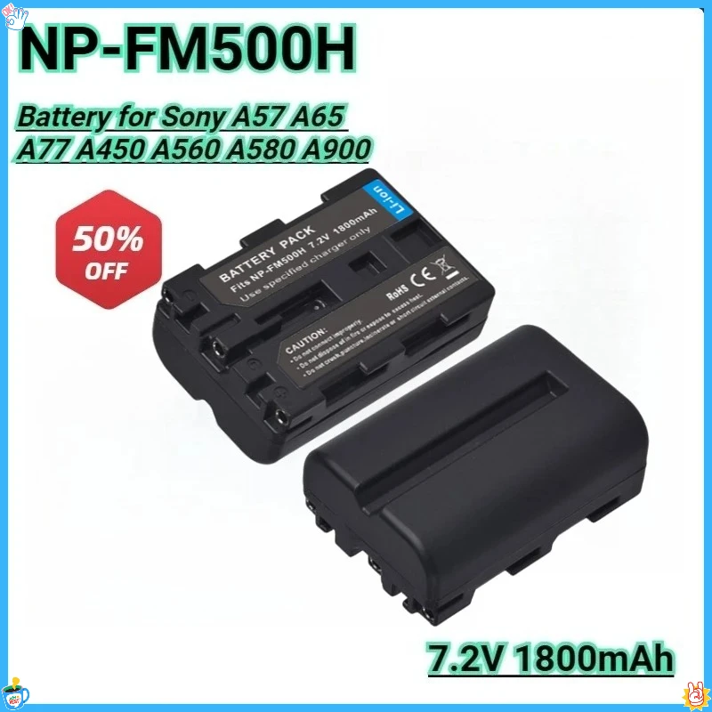 New NP-FM500H NPFM500H NP FM500H Rechargeable Replacement Battery for Sony Alpha SLT A57 A65 A77 A99 A550 A580 A350 A900 Camera