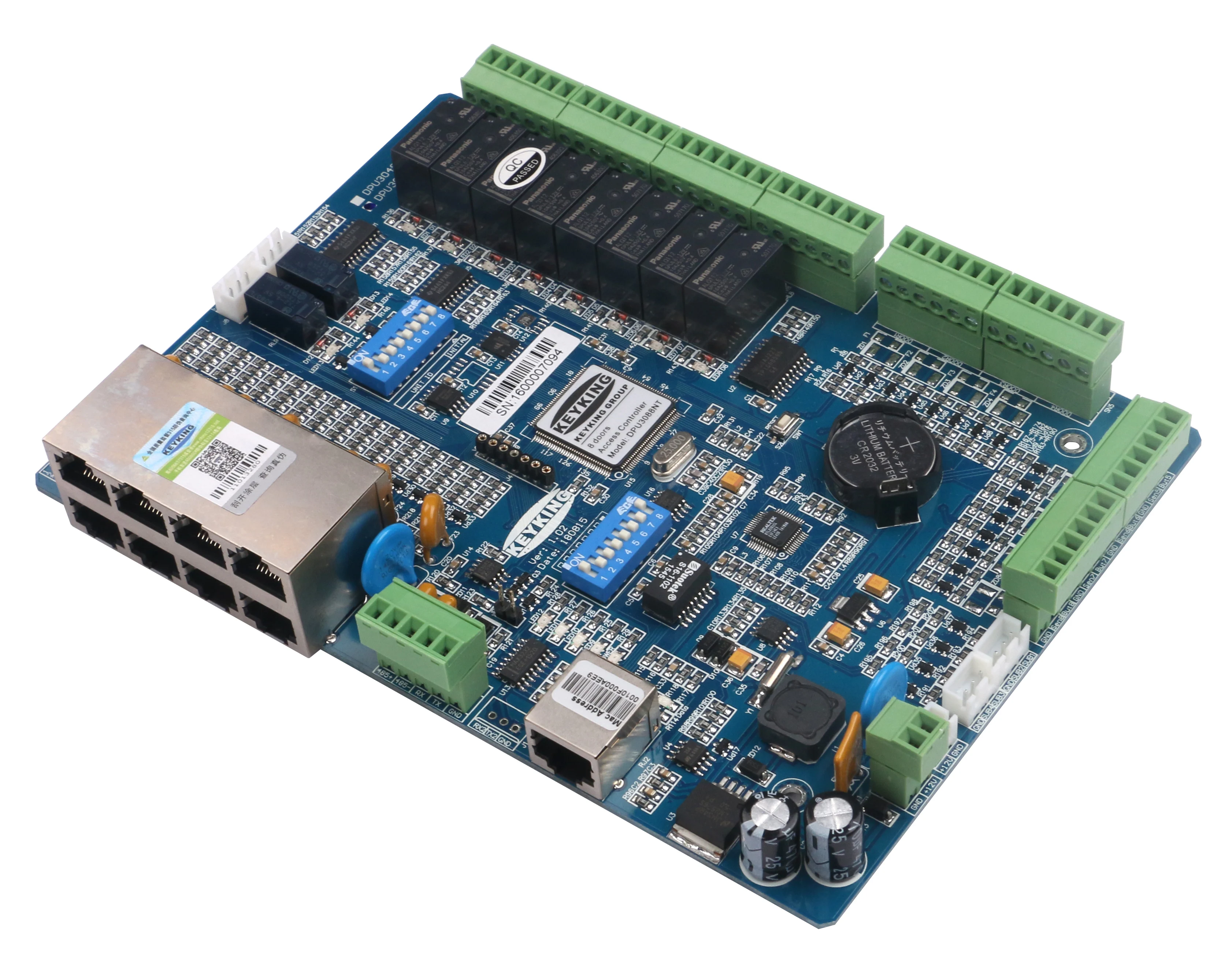 

High And New Technology 8 Door Wiegand OSDP Reader Access Control Panel Board