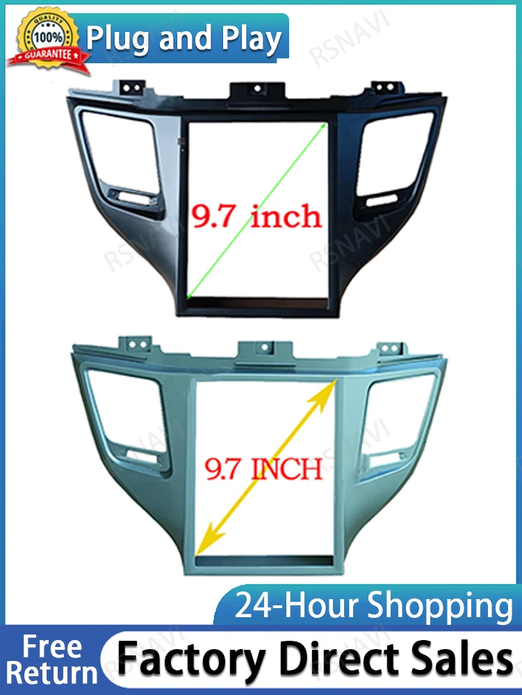 

Car Audio 2 Din Facia Frame Adapter For Hyundai Tucson 2016-2018 9.7 INCH VERTICAL SCREEN DVD Installation Panel Frame Kit