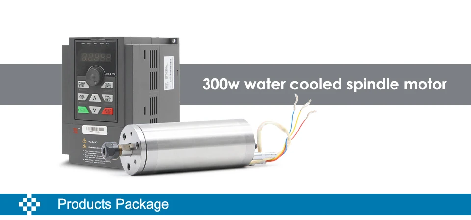 G-Penny 300W 75V ER8 Wassergekühlter Spindelmotor 48mm 60000U/min 1000Hz und 220V 1,5kW BD600 Wechselrichter – Detail 1