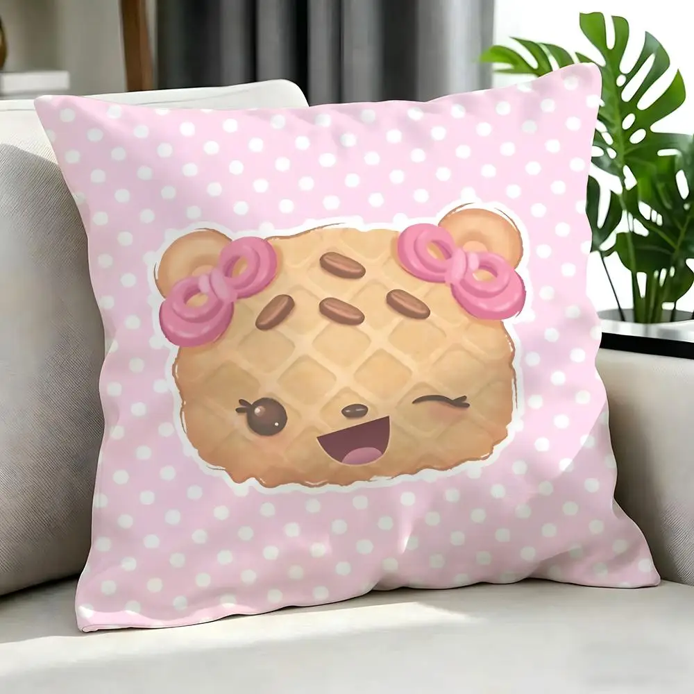 Niedliche Num Noms Kissenbezüge, Kissenbezug-Set, 4-teilig, 50 x 50, 45 x 45, 40 x 40, Kissenbezug, dekorativ, für Sofa und Heimdekoration – Detail 14