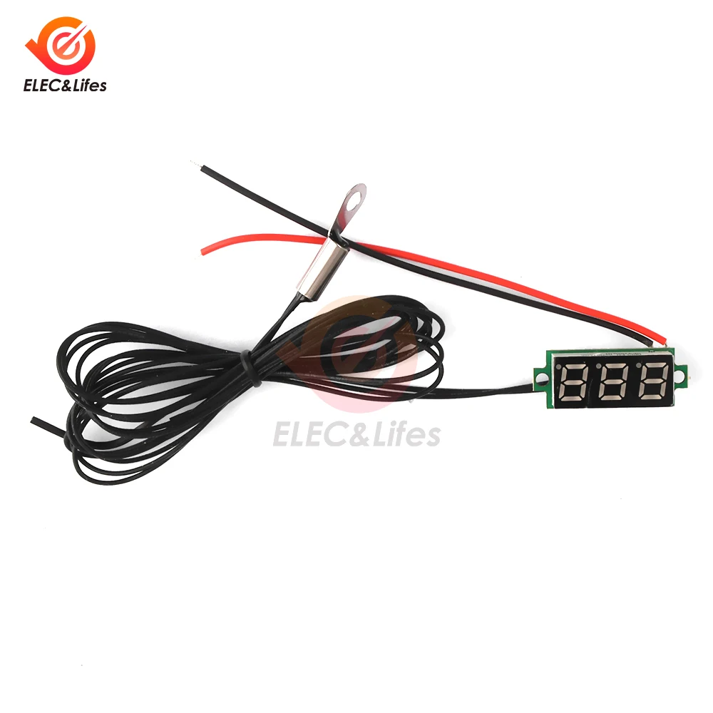 0,28 Zoll LED Digital anzeige Thermometer Temperatur sensor Detektor wasserdichte NTC Metalls onde DC 4-28V -50 ~ 210 ℃/-58 ~ 410 ° C