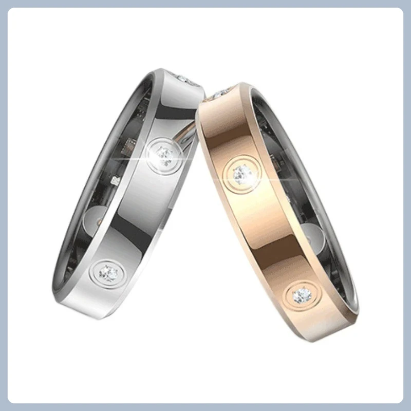 

Smart Ring Stainless Steel Crystal Health Monitorig Blood Oxygen Sleep Heart Rate Multi-sport Mode Wedding Luxury Jewelry 2025