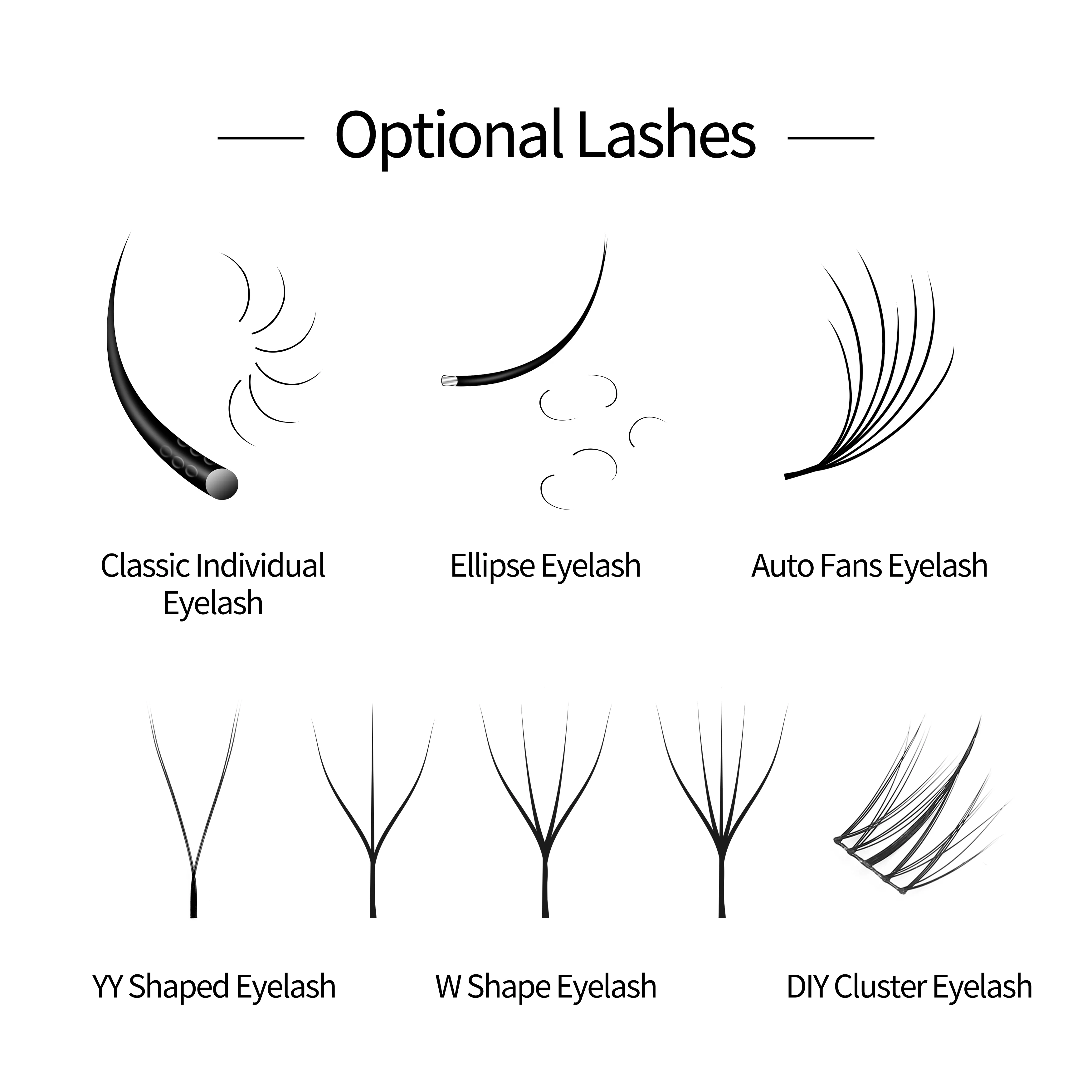 Private logo DIY logo eyelash extensions personal eyelashes personal logo name eyelash ODM OEM random size customize eyelash