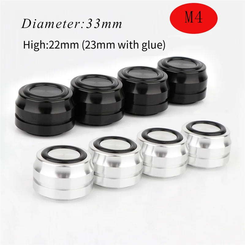 

4PCS Aluminium Feet Solid Audio Device Feet Speaker Spikes Stand Feet Pad Foot For Speakers CD Amplifier-AU47