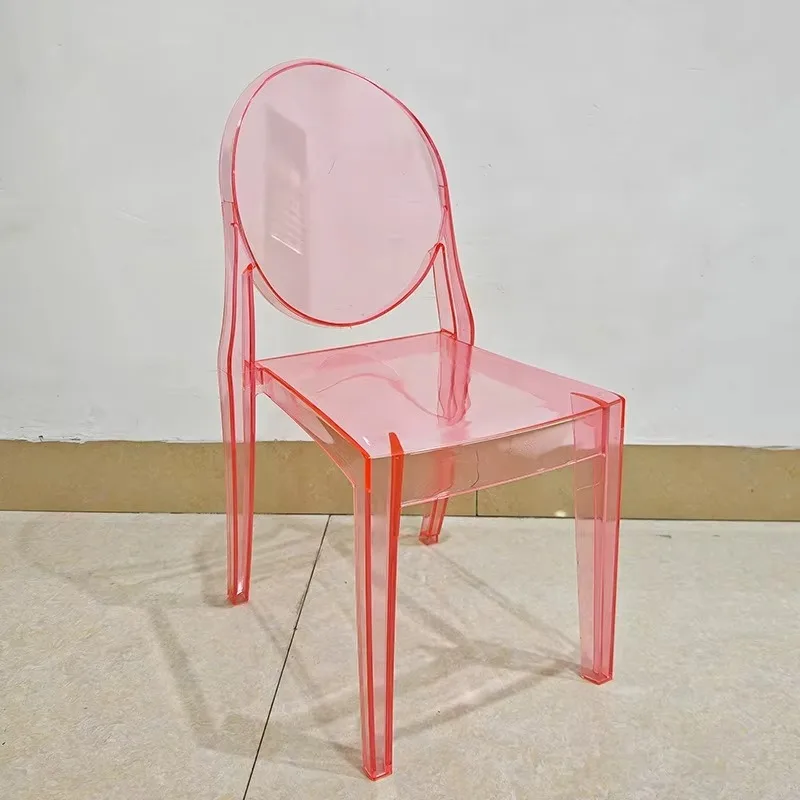 European acrylic modern simple dining chair Internet celebrity ghost plastic children's version transparent crystal chair