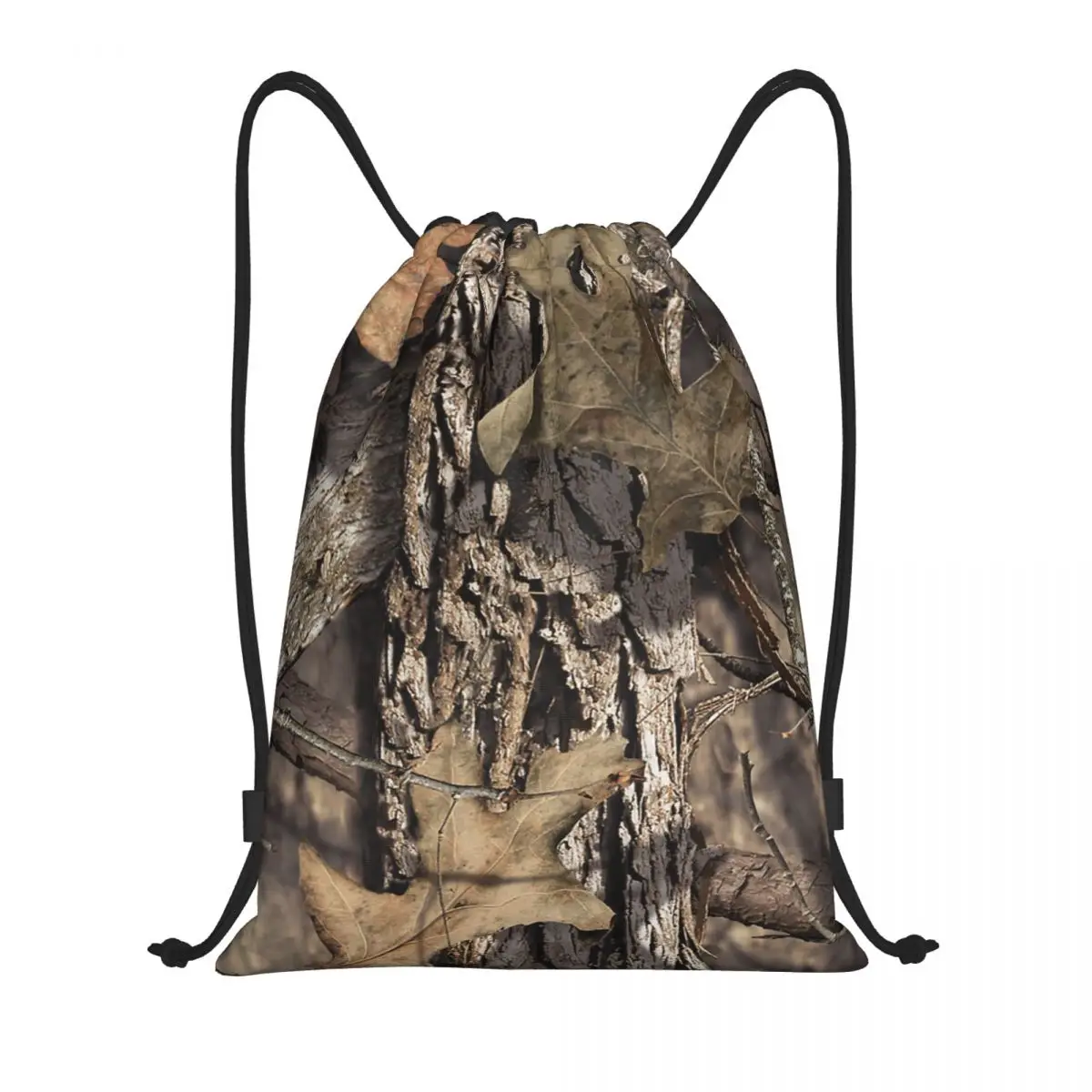 

Real Tree Camouflage Camo Pattern Backpacks Portable Drawstring Bags Sports Bag Book Bags for Travel School