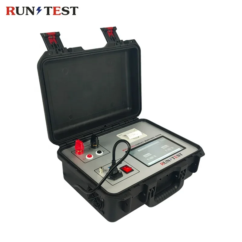 Analizzatore di interruttori automatici portatile Micro Ohmmetro Switchgear 100A Tester di resistenza del circuito di contatto