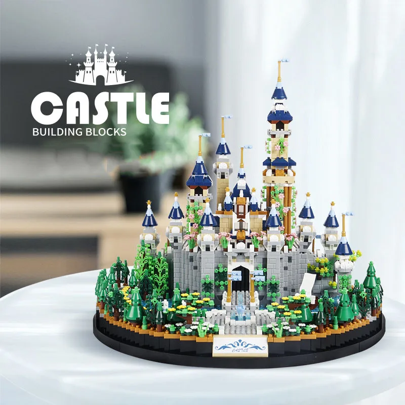 Creative Fairytale Paradise Building Bricks Micro Diamond Block World Famous City Fairyland Castle Model Nanobrick Toys For Gift