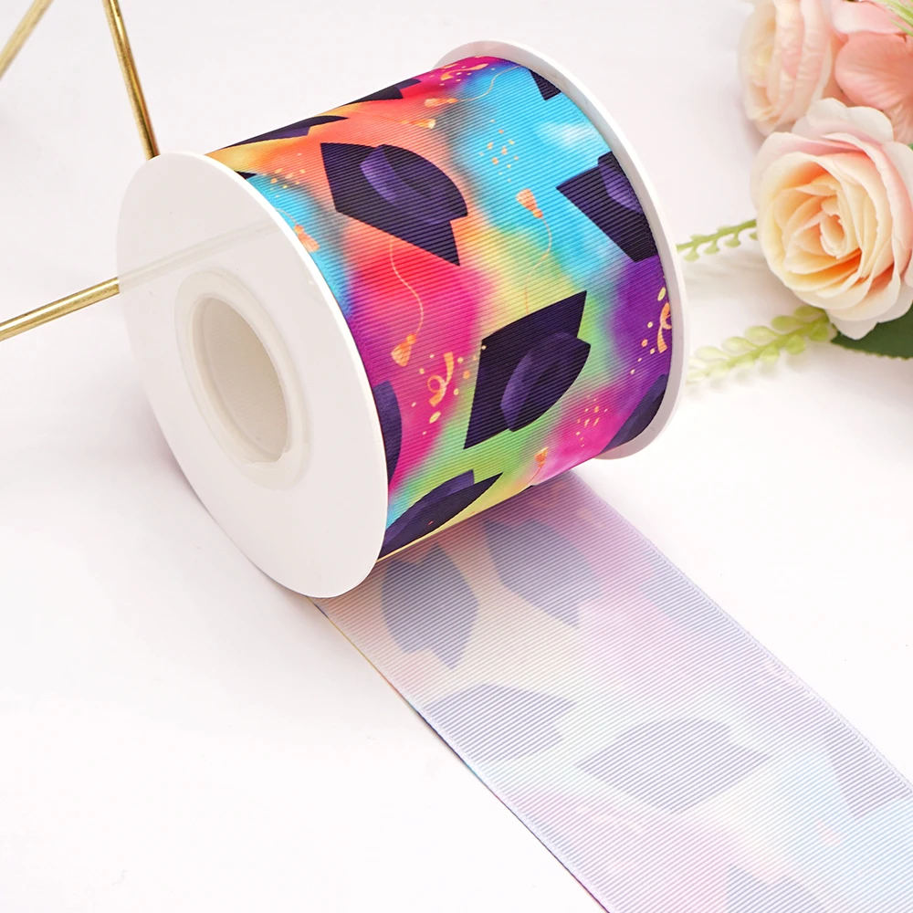 5 Yards Back To School Printed Grosgrain Satin Ribbons For Bows DIY Craft Decoration Packaging Supplies. 69560