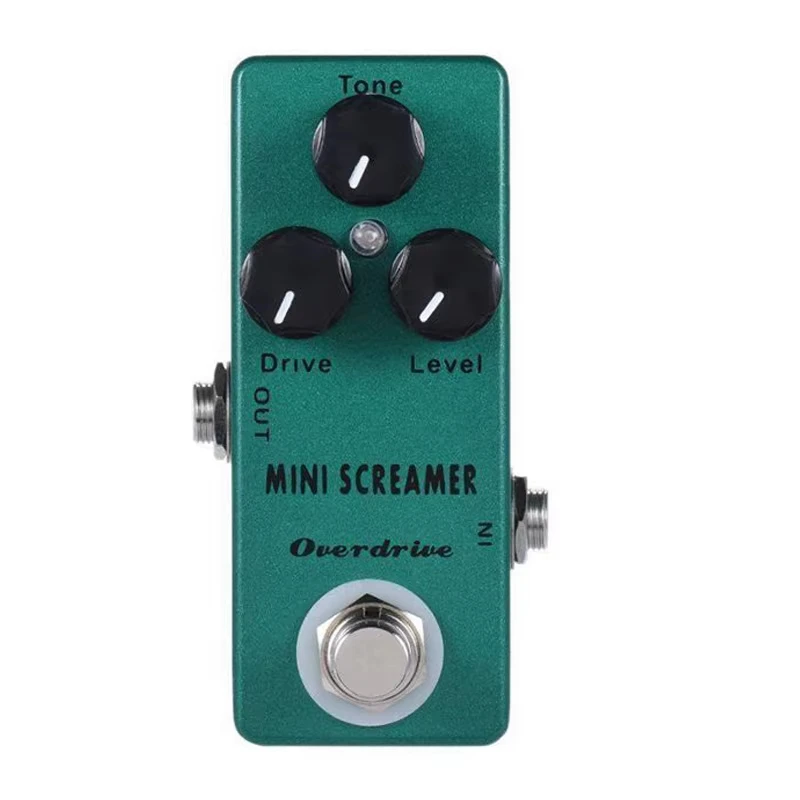 Moskyaudio Mini Screamer Guitar Effect Overdrive Pedal Ts9 Tube Screamer Circuit 3 Knobs Control 9V Center Cathode 145g