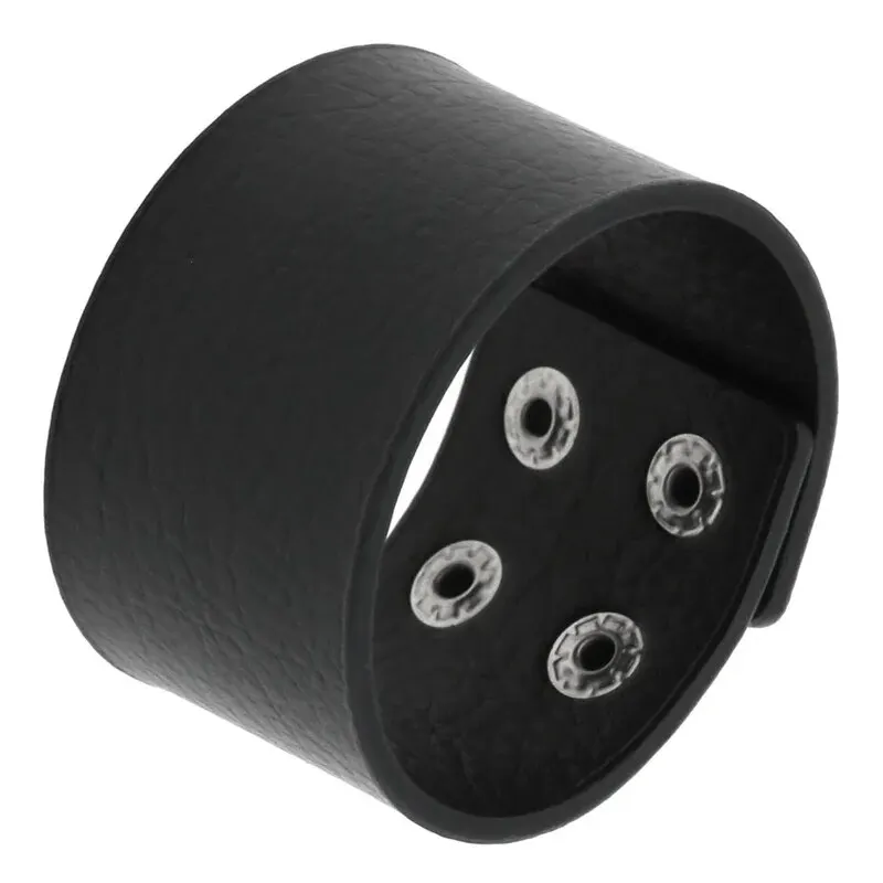 Fashion Black Brown Color Leather Men Bracelets Bangles Punk Vintage Couple Bangles For Men Jewelry Gift
