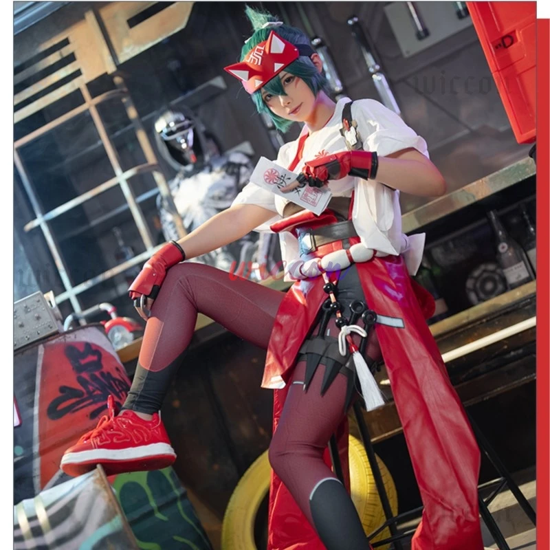 

Kiriko Cosplay Costume OW Fantasy Kimono Dress Gloves Outfits Adult Uniform Top Pants Belt Halloween Carnival Party Suit