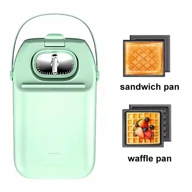 

UK Plug Multi-functional Portable 5-in-1 Sandwich Maker Electric Baking Home Toaster Waffle Breakfast Machine with Handle &Timer