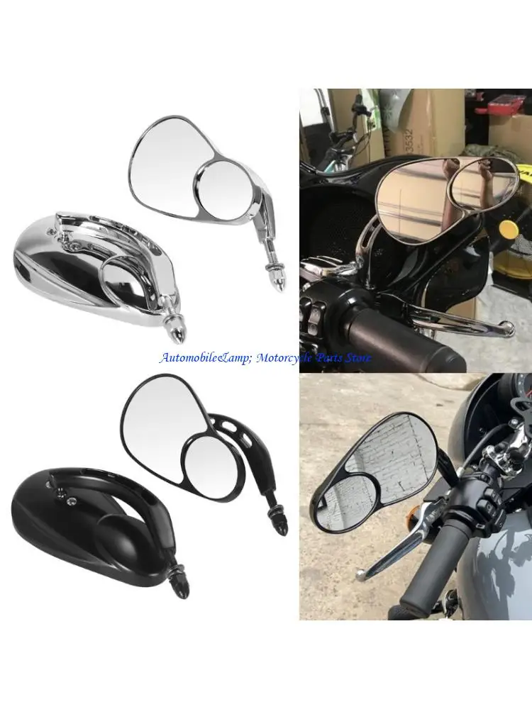 H7BD Vibration Proof Motorcycle Rearview Mirror Expanded Visual Glares Resistant Mirror Effortlessly Setups