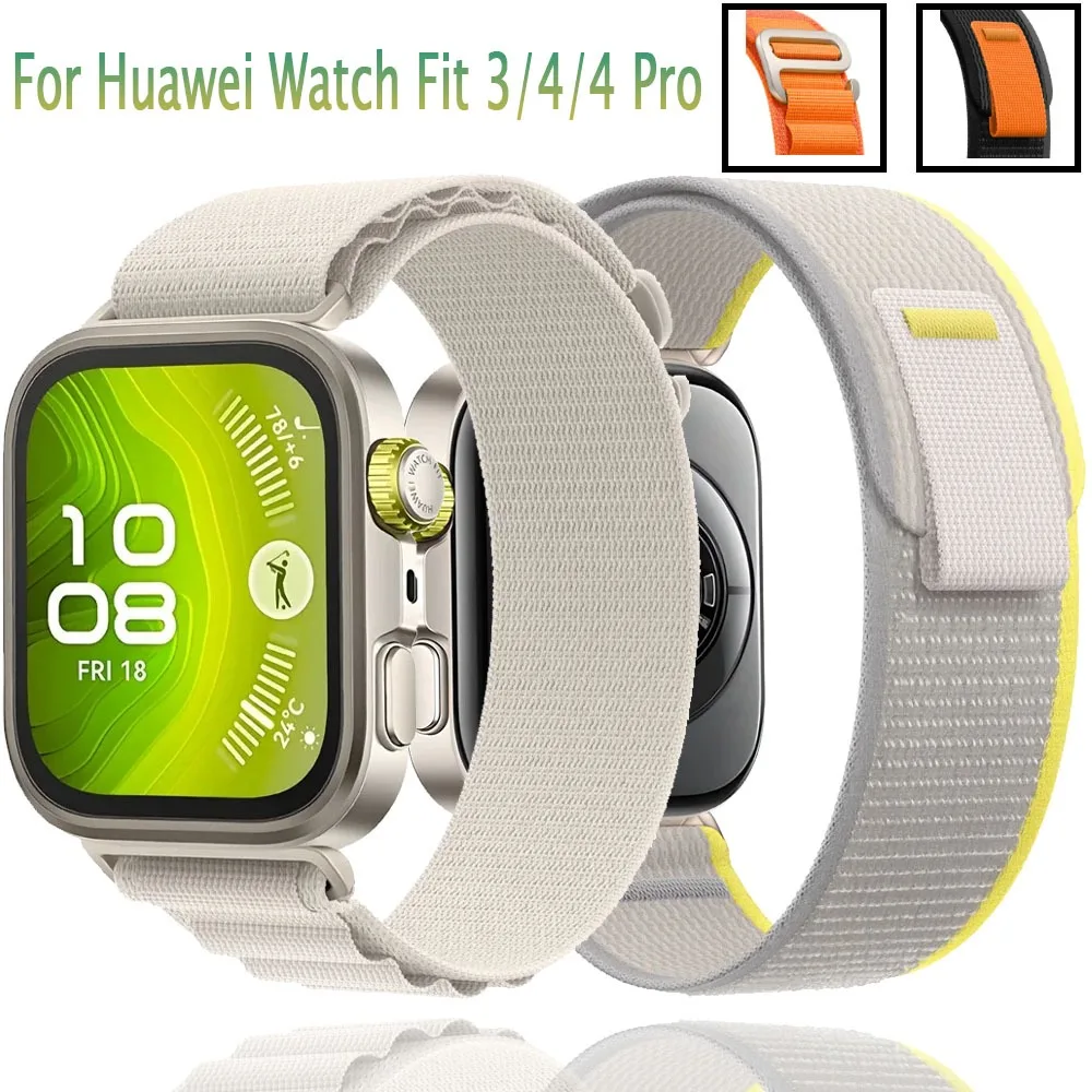 Offizielles Alpine-Nylonarmband für Huawei Watch Fit 4/4 Pro, sportliches, bequemes Armband für Huawei Watch Fit 4/3, leichtes Band