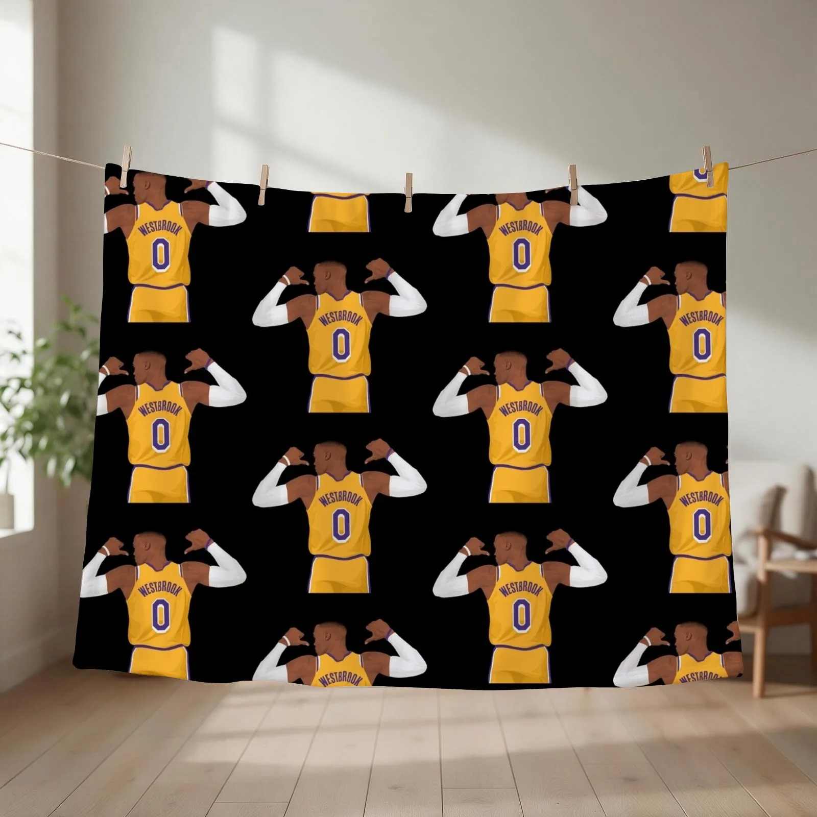 Russell Westbrook 0 Throw Blanket Large for sofa Extra Large Throw Shaggy Blankets